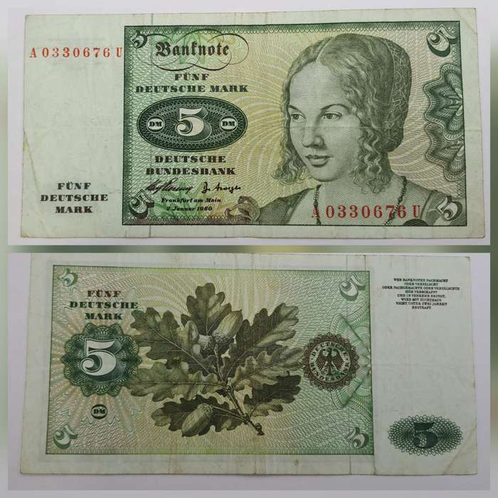 1960 5 Deutsche Mark Federal Republic of Germany