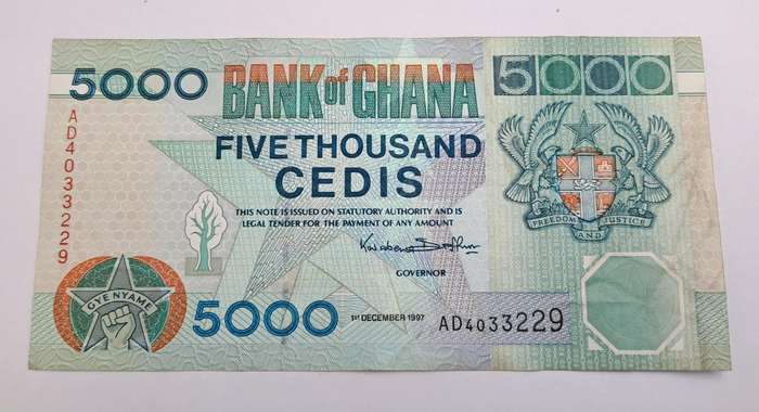 1997 Ghana 5000 Cedis Large-Banknote