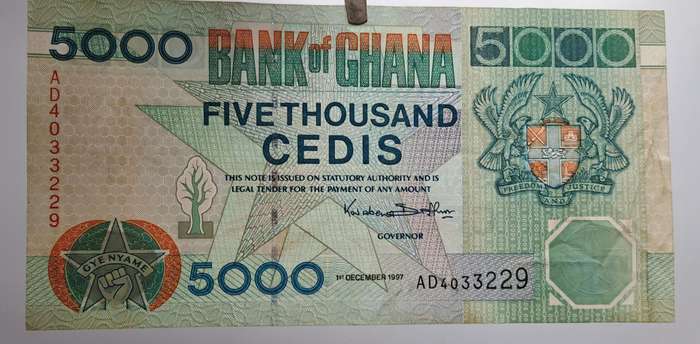 1997 Ghana 5000 Cedis Large-Banknote