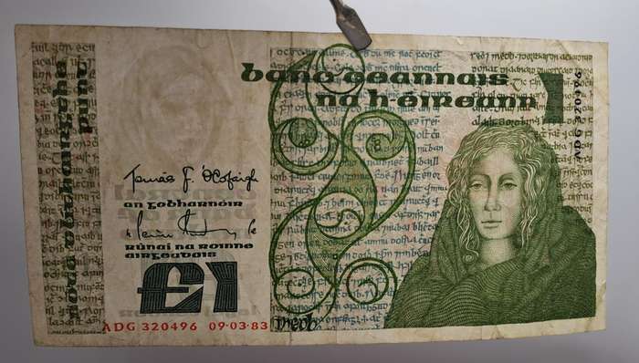 1983 Ireland 1 Pound Bank Note