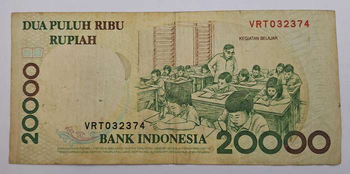 1998 Indonesie 20 000 Rupiah-Bank Note