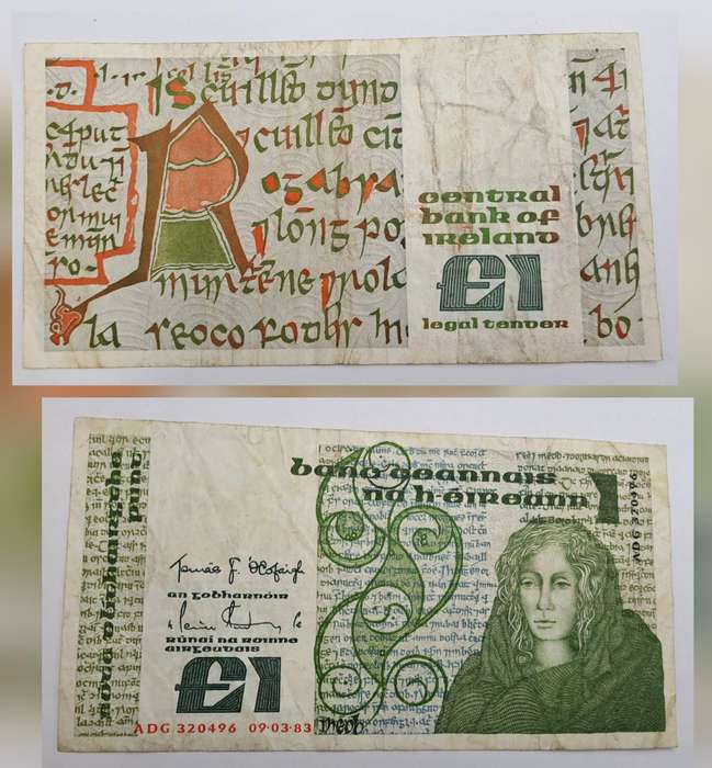 1983 Ireland 1 Pound Bank Note