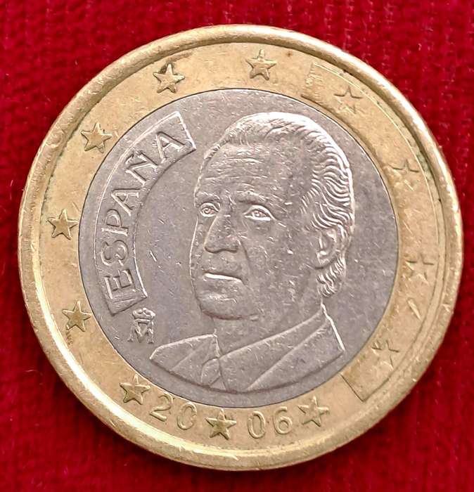 2006 Spain 1 Euro - Juan Carlos I 1st type, 1st map-Coin