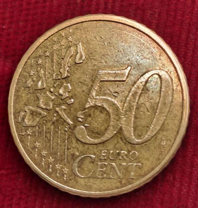 2002 Portugal 50 Euro Cents 1st map- Coin