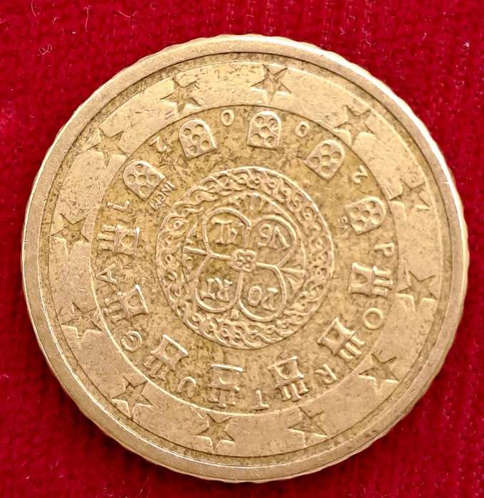2002 Portugal 50 Euro Cents 1st map- Coin