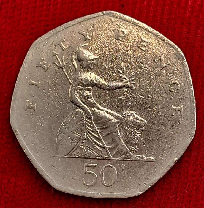 1998 United Kingdom 50 Pence - Elizabeth II 4th portrait, Britannia