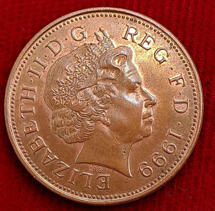 1999 United Kingdom 2 Pence - Elizabeth II 4th portrait, magnetic