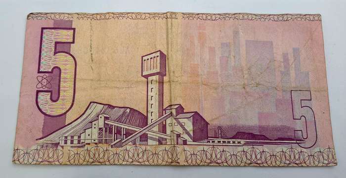 1990 South Africa R5 Note - C . L. Stals - First Issue -English-Afrikaans
