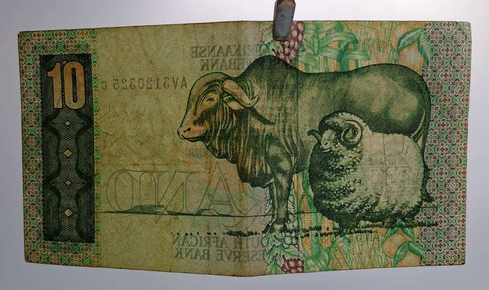 1990 South Africa R10 (Ten Rand) Note - C . L. Stals - First Issue -Afrikaans-English