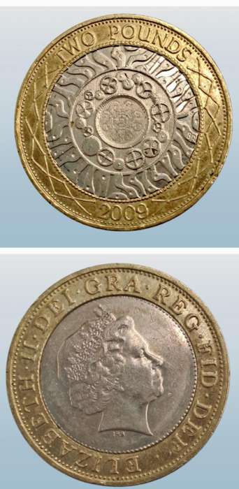 2009 United Kingdom -2 Pounds - Elizabeth II 4th portrait, Technology