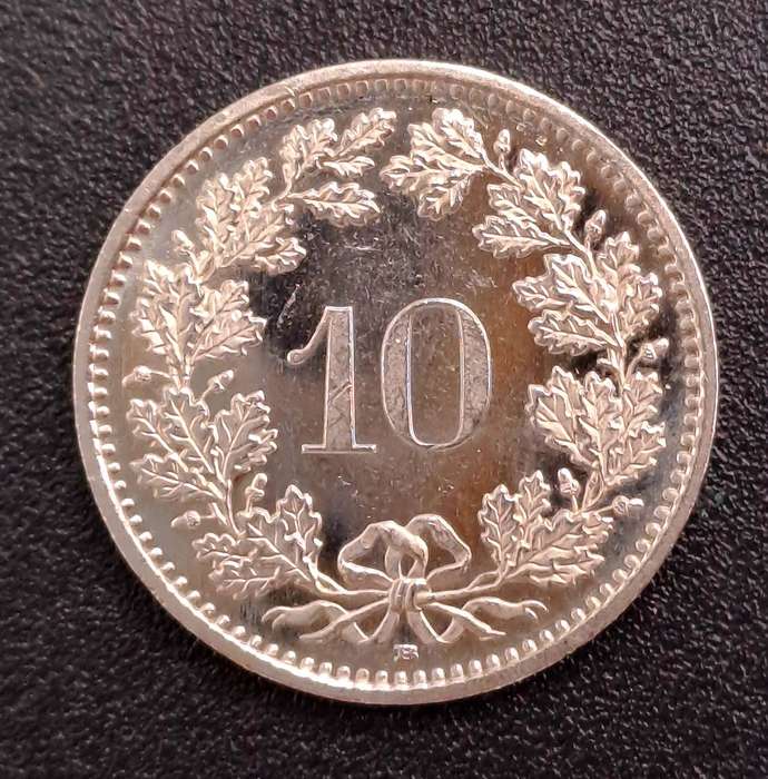 2009 Switzerland 10 Rappen Libertas, copper-nickel