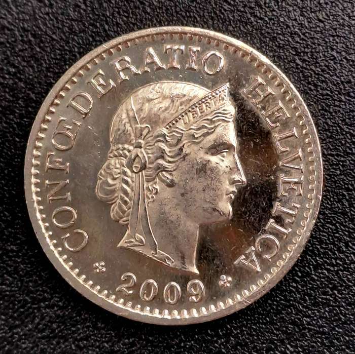 2009 Switzerland 10 Rappen Libertas, copper-nickel