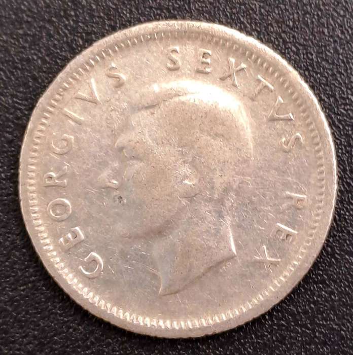 1948 South Africa Union Silver 6 Pence - George VI SOUTH AFRICA - SUID AFRIKA