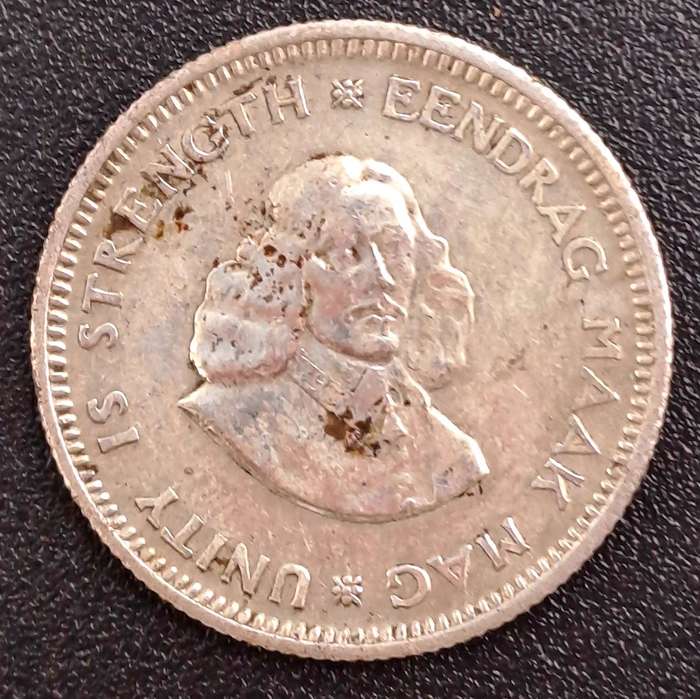 1963 South Africa Silver 5 Cents 1st decimal series