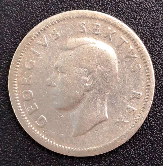 1948 South Africa Union Silver 6 Pence - George VI SOUTH AFRICA - SUID AFRIKA