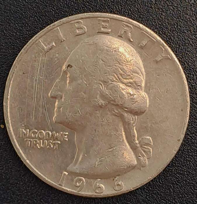 1966 United States of America  ¼ Dollar  "Washington Quarter"