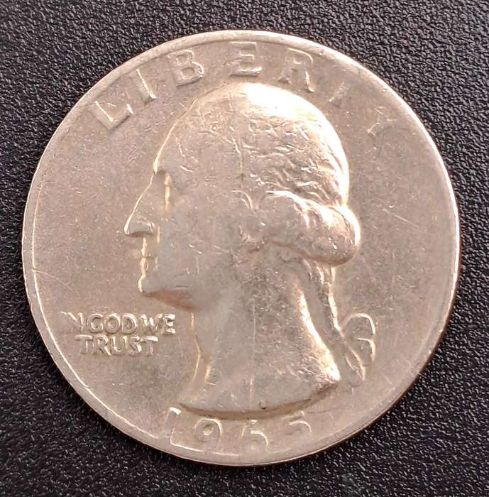 1965 United States of America  ¼ Dollar  "Washington Quarter"