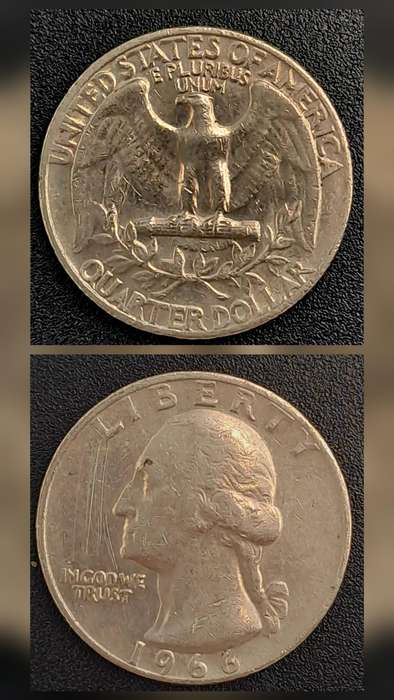 1966 United States of America  ¼ Dollar  "Washington Quarter"