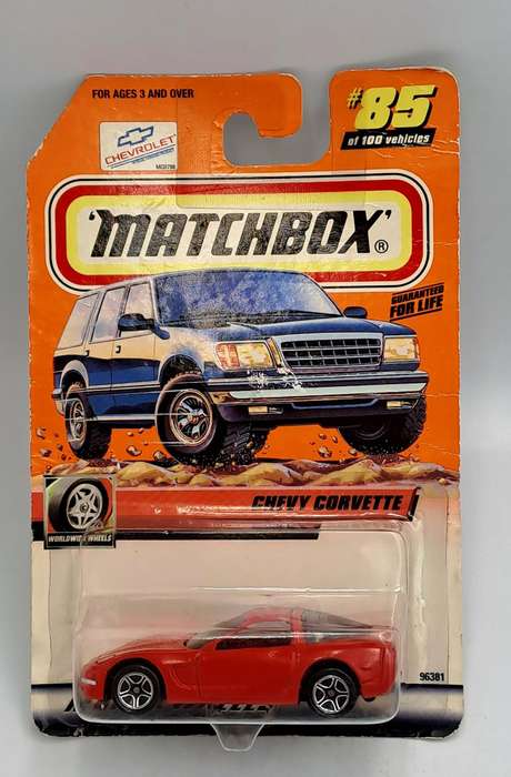 1997 Chevrolet Corvette Matchbox  no 85 of 100 worldwide wheels series Mattel Wheels