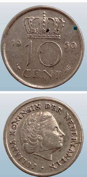 1950 Netherlands 10 Cents - Juliana
