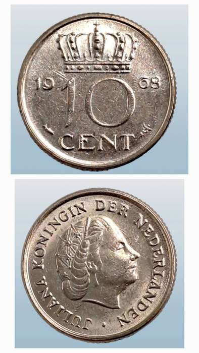 1968 Netherlands 10 Cents - Juliana
