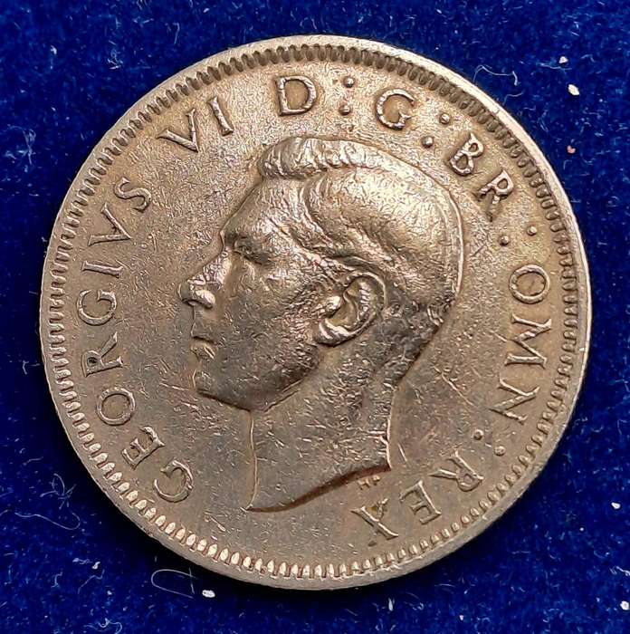 1949 United Kingdom 1 Shilling - George VI English crest, without 'IND:IMP'