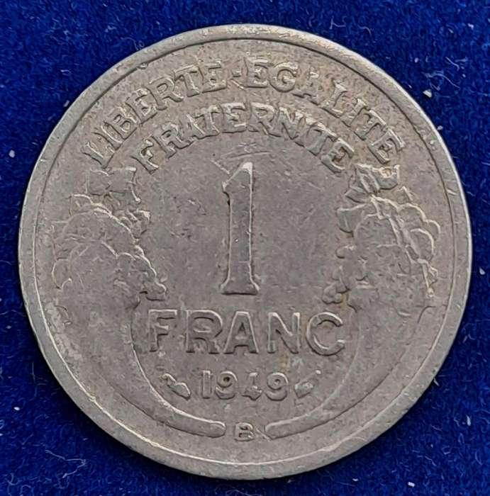 1949 France 1 Franc aluminium, light type