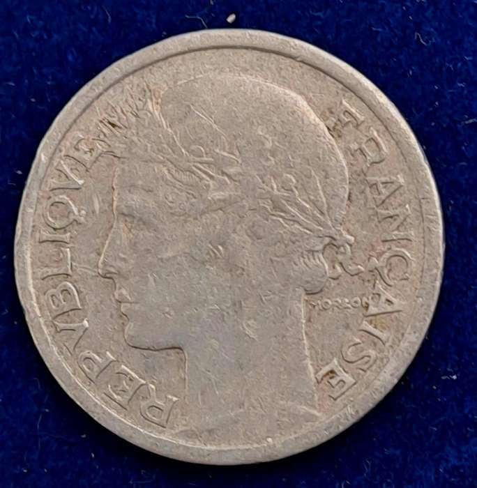 1949 France 1 Franc aluminium, light type