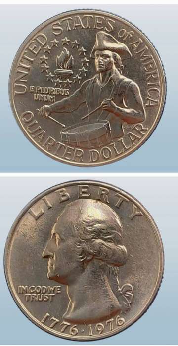 1976 United States ¼ Dollar "Washington Quarter" Bicentennial