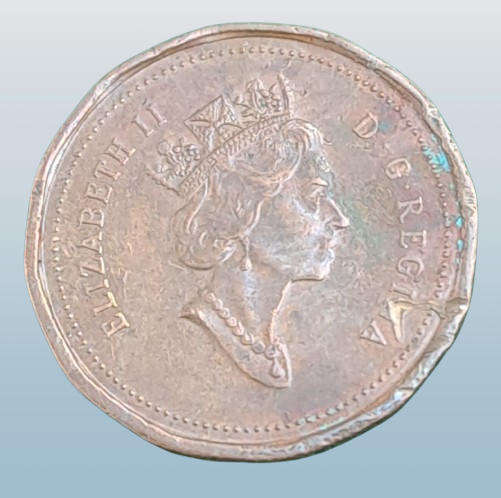 1995 Canada  1 Cent - Elizabeth II 3rd portrait, 12 sided
