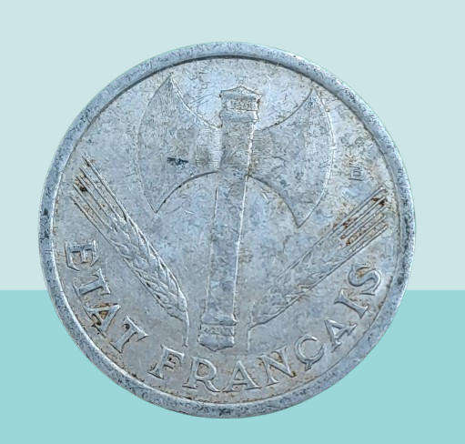 1942 France 1 Franc  -Vichy French State - light type