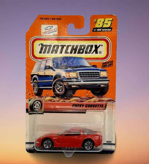 1997 Chevrolet Corvette Matchbox  no 85 of 100 worldwide wheels series Mattel Wheels