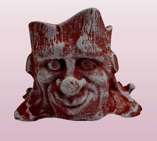 Small Tree Stump Face Molded Cement Flower Pot suitable for succulents (size in Photo)