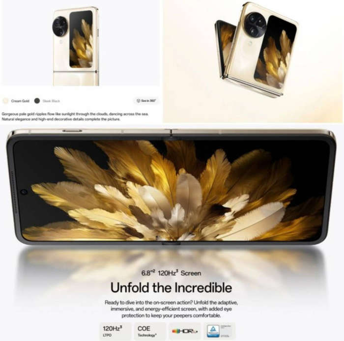OPPO Find N3 OPPO Find N3 Flip AI, 12GB+256GB, Face ID & Side Fingerprint Identification, 6.8 inch