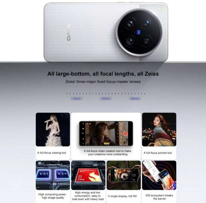 vivo X200 Ultra, 12GB+256GB, Face ID / 3D Ultrasonic Fingerprint, 6.82 inch OriginOS 5 / Android 15
