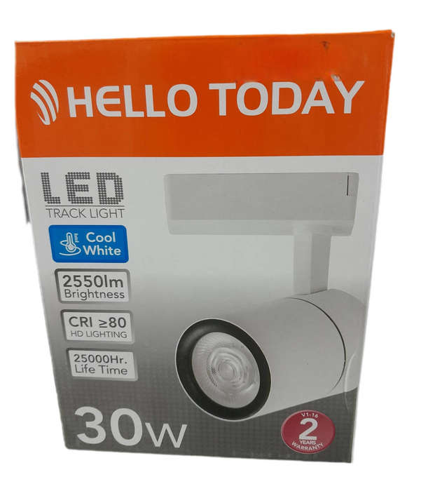 HELLO TODAY 30W LED Track Light  Cool White | 2550lm Brightness | Long Life 25,000Hrs