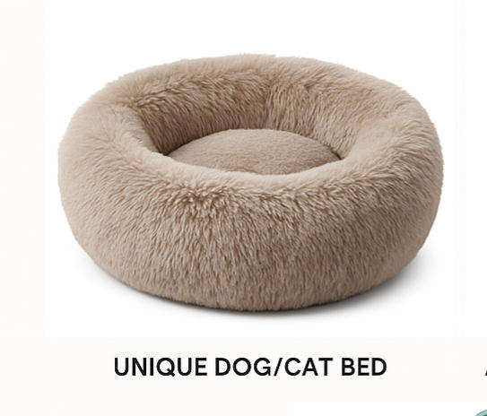 Plush Donut Dog/Cat Bed
