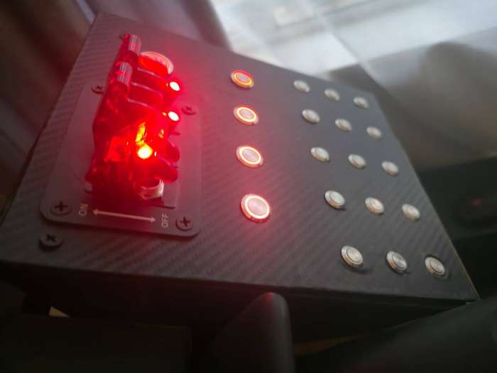 Carbon Fiber Sim Racing Button Box
