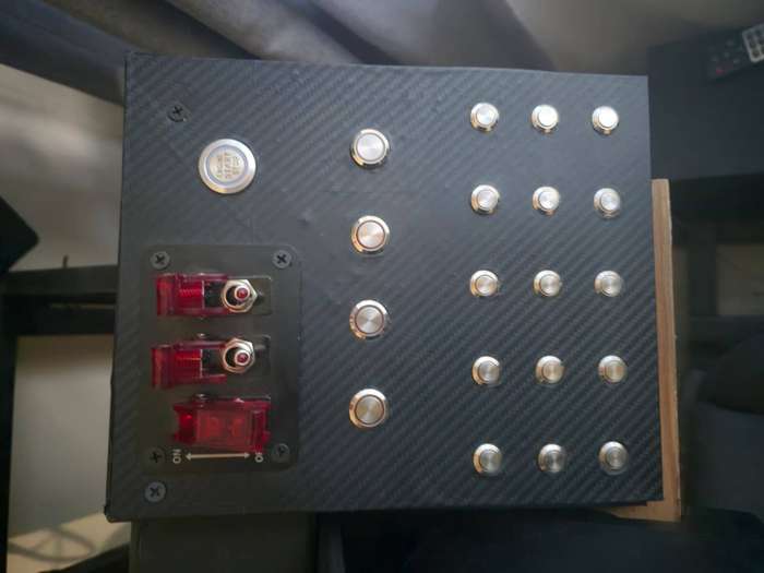 Carbon Fiber Sim Racing Button Box