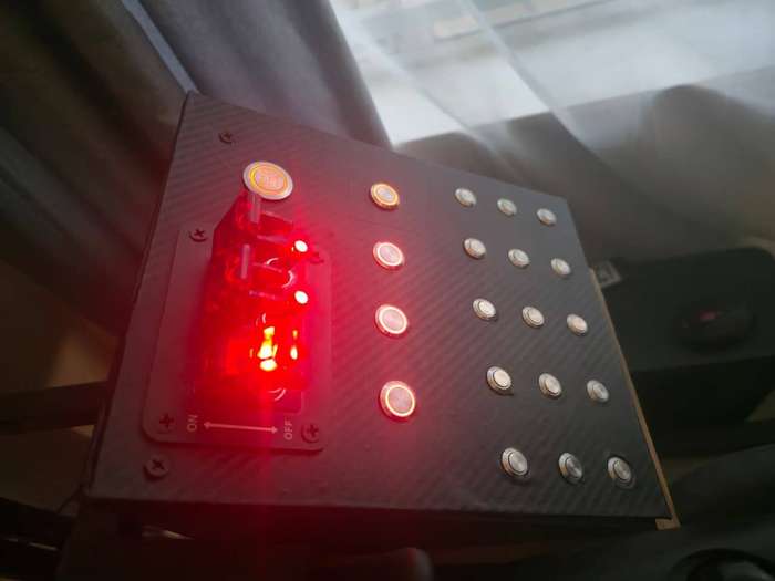 Carbon Fiber Sim Racing Button Box