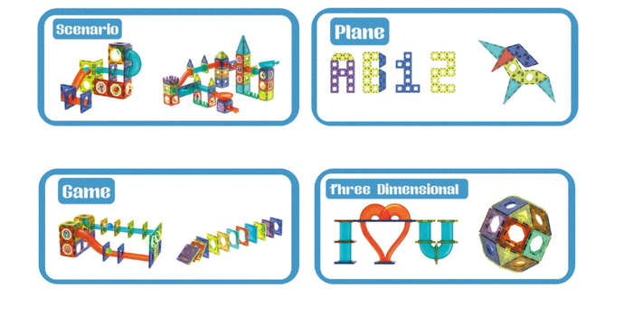 73 Pcs Magnetic Pipeline Tiles Magic Blocks 3D STEM Stacking Toys