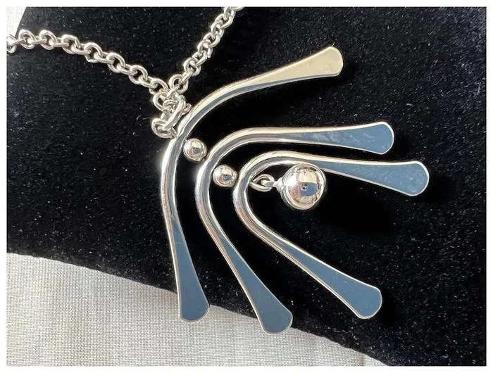 1990s Vintage Silver Tone Chain Necklace & Large Pierced Earrings 2 in 1 by AVON