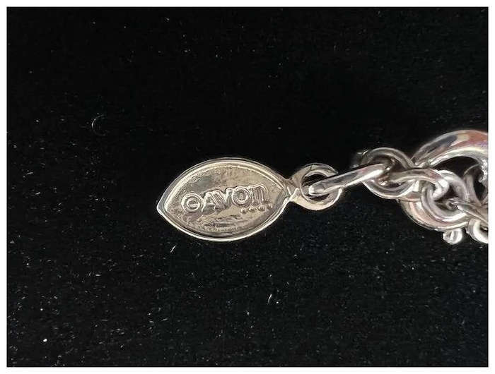 1990s Vintage Silver Tone Chain Necklace & Large Pierced Earrings 2 in 1 by AVON