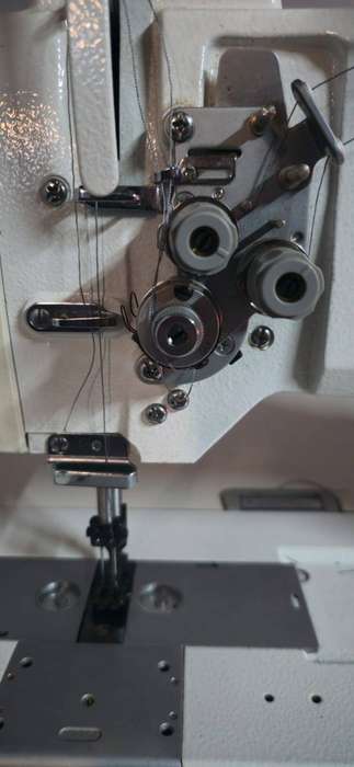 Jack Double Needle Industrial sewing machine with table and servo motor