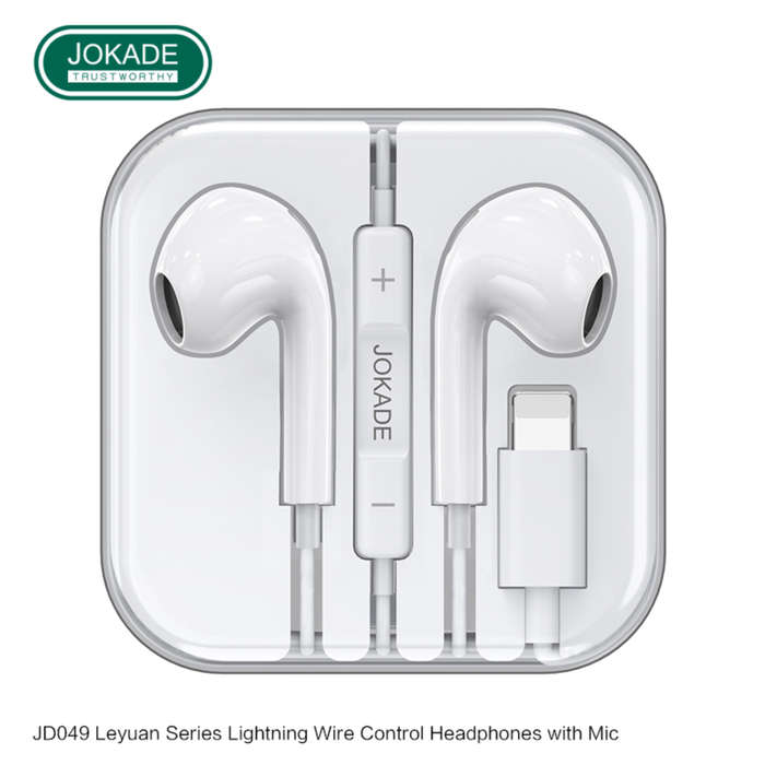 JOKADE - JD049 Lightning PLUG (bluetooth) wired earphone - WHITE