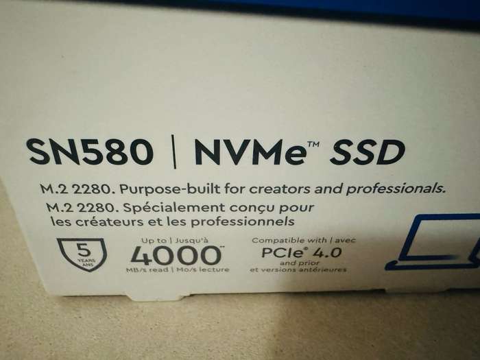 WD Blue SN580 NVMe SSD Internal Storage, 512 GB
