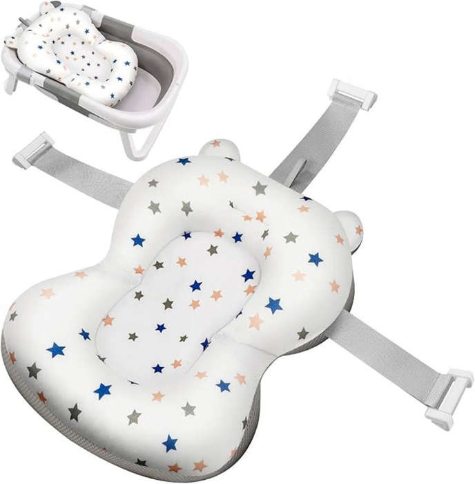 Baby Bath Cushion Bathtub Pad, Baby Bath Mat Pillow