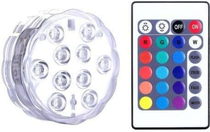 Remote Control Waterproof Submersible LED Light with Timer Function (Pack of 1)Brand: Generic