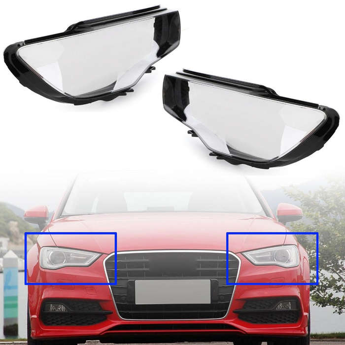 Audi A3 2013-2015 Headlights lens  Cover - Left