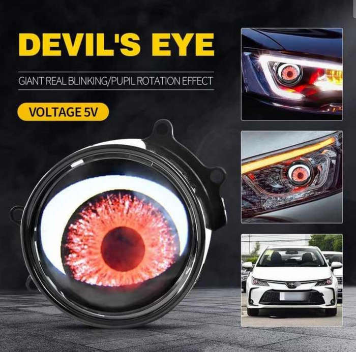 3-Inch LED Animated Multi  8+1 Mode Demon Eye Fog Light
